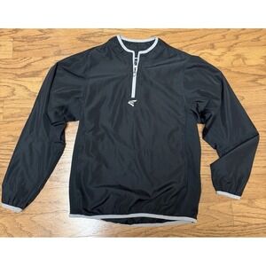 Easton Black Pullover Baseball Warm-up Windbreaker Size Youth XL 1/4 Zip